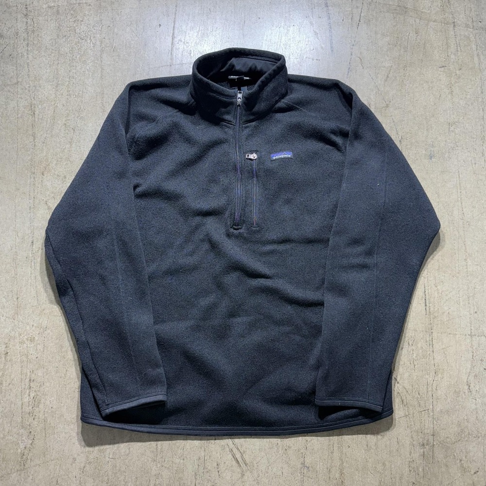 Patagonia Fleece Pullover Mens 2XL Gray 1/4 Zip Mock Neck Hiking Outdoor Warm